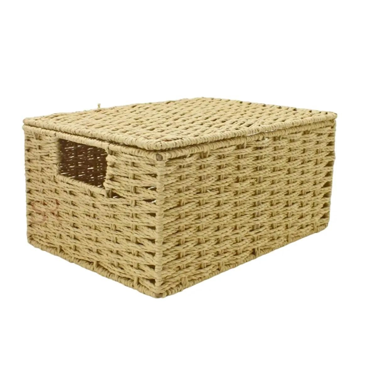 CESTO RETANGULAR 2L0057 WAYANA NATURAL 29X19X13 MEK DECOR