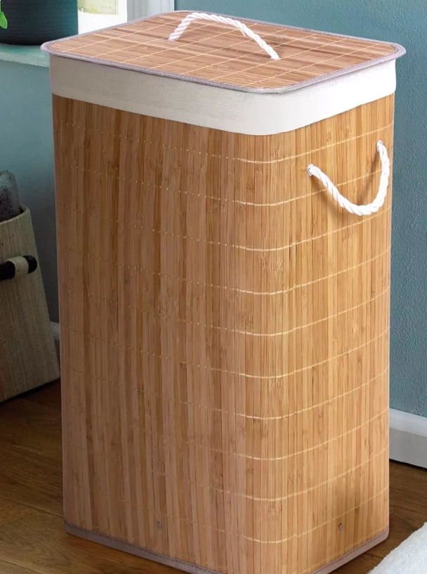 CESTO ROUPAS D1402 BAMBU RETANGULAR 40X30X58CM DOLCE HOME