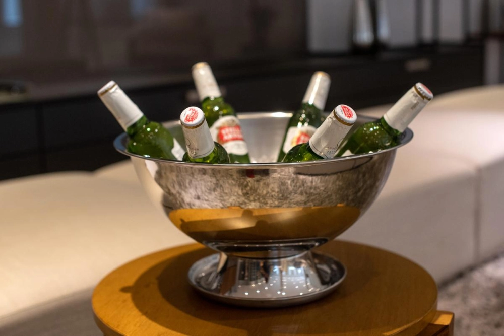 Champanheira redonda em inox com base coletora de condensados 12,2 L - Forma