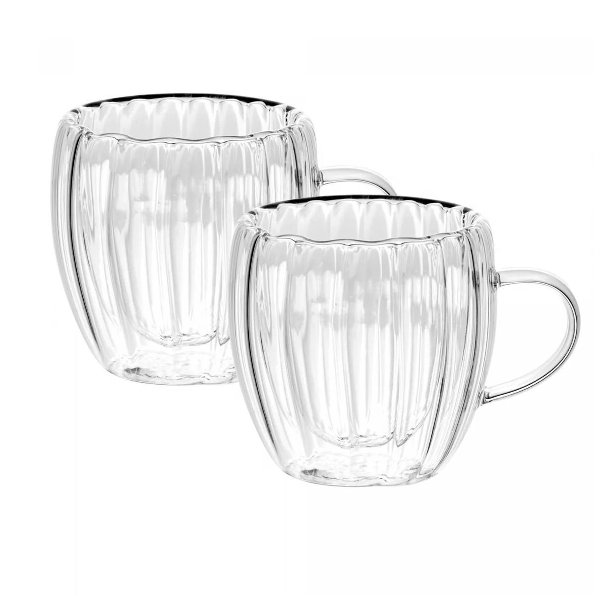 CONJ 2 XICARAS CAFE 5891 CLASSIC 80ML PAREDE DUPLA BOROSSILICATO LYOR DESIGN