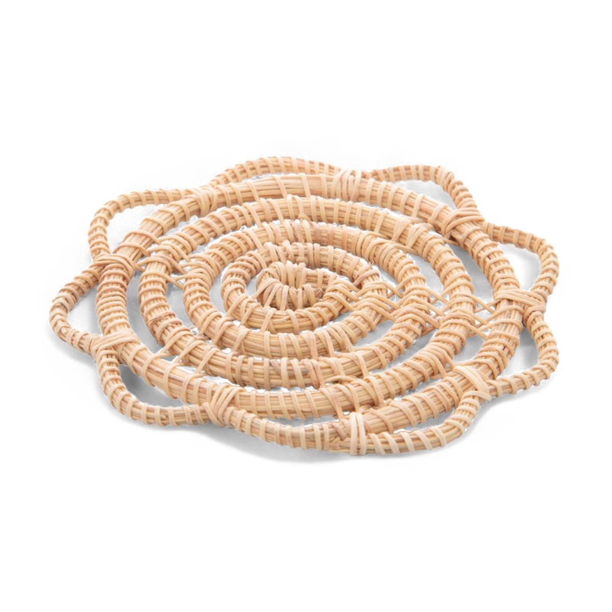 Conj 4 Porta Copos Fibra Natural 10cm Lyor Design