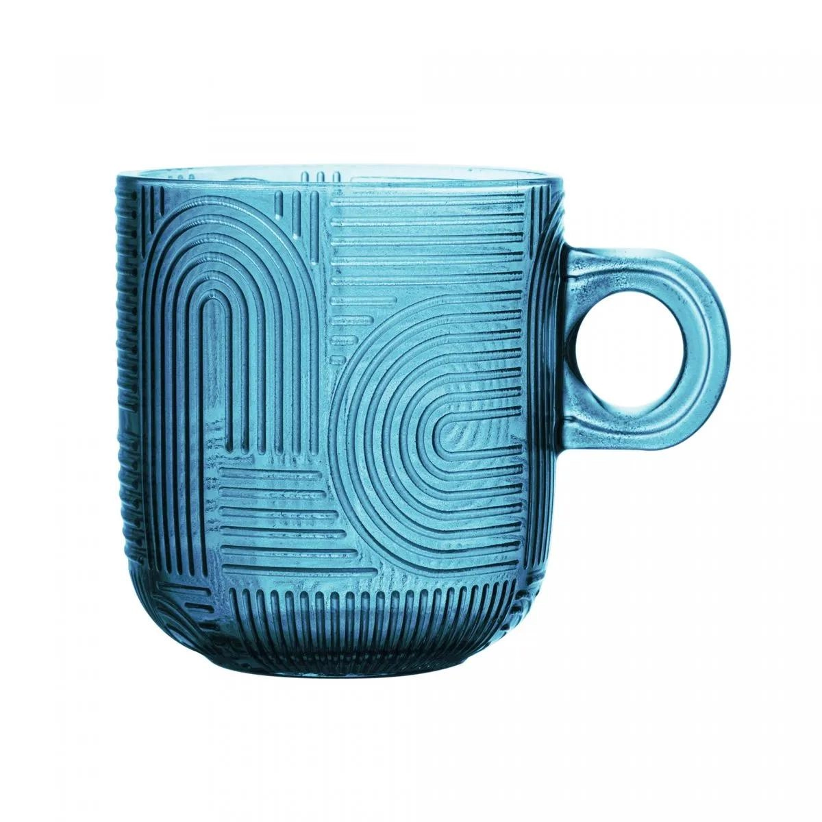 Conj 4 Xicaras Cafe Frankfurt Colorido 100ml Vidro Rojemac