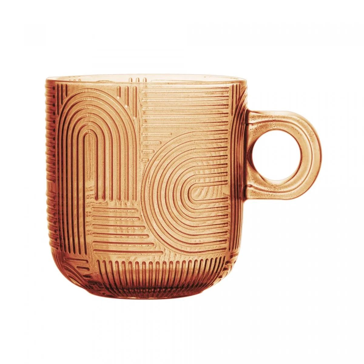 Conj 4 Xicaras Cafe Frankfurt Colorido 100ml Vidro Rojemac