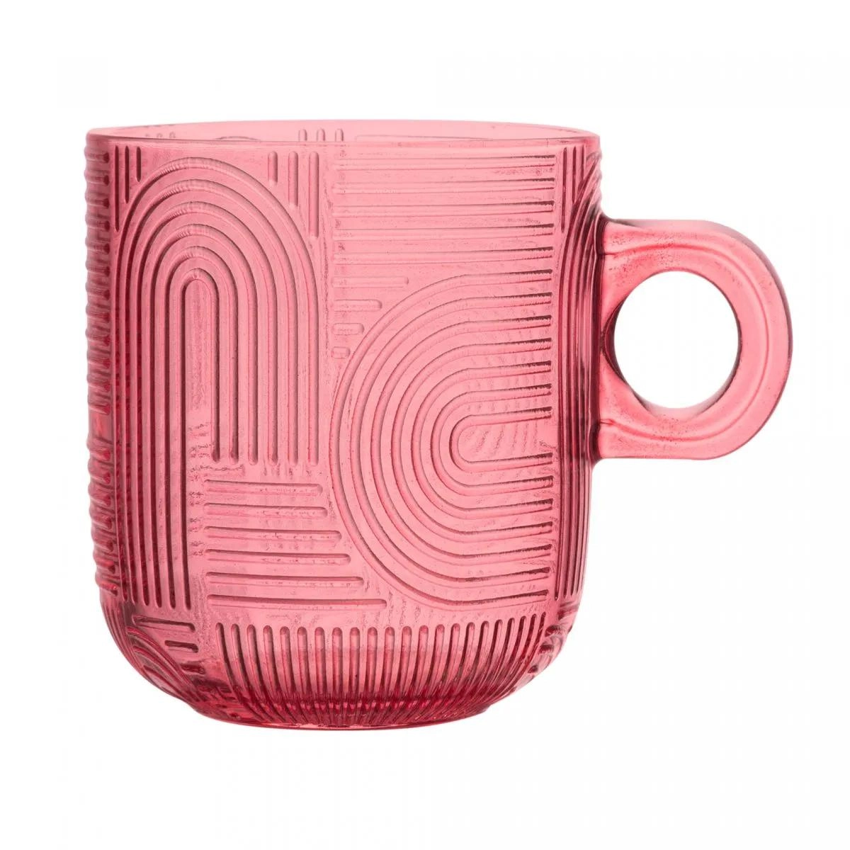 Conj 4 Xicaras Cha Frankfurt Colorido 220ml Vidro Rojemac