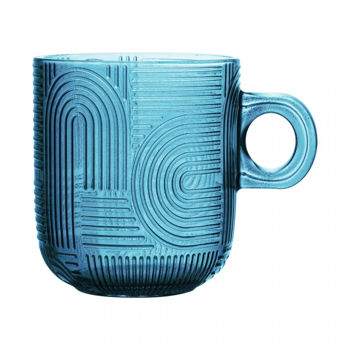 Conj 4 Xicaras Cha Frankfurt Colorido 220ml Vidro Rojemac