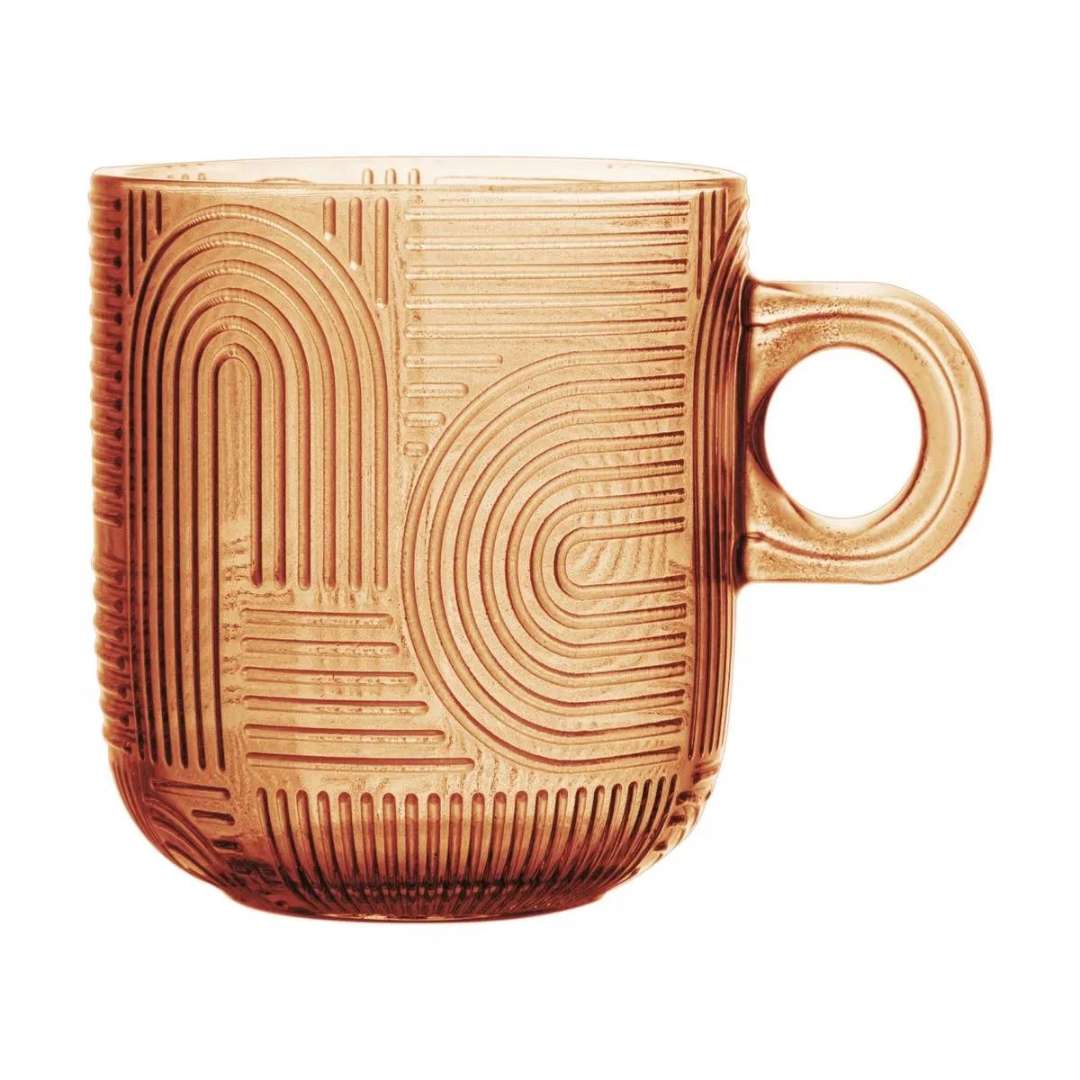 Conj 4 Xicaras Cha Frankfurt Colorido 220ml Vidro Rojemac