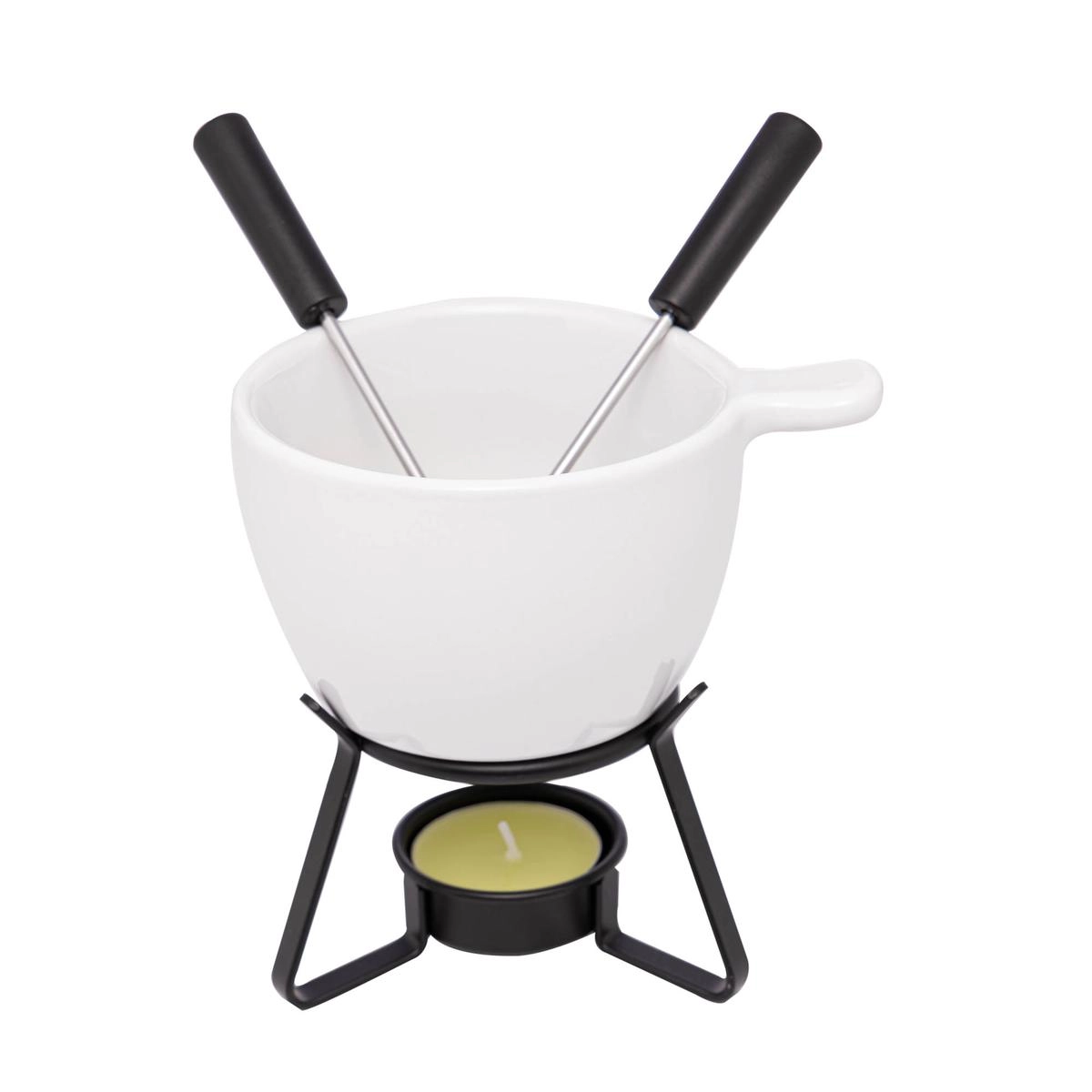 Conj Fondue Bariloche 4pcs 250ml Lyor Design - Branco 