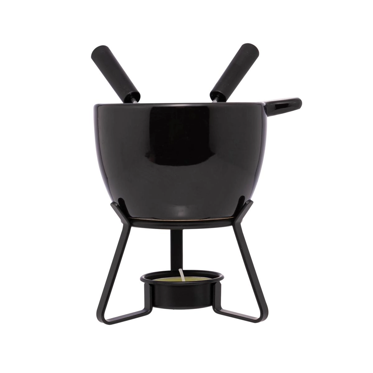 Conj Fondue Bariloche 4pcs 250ml Lyor Design - Preto