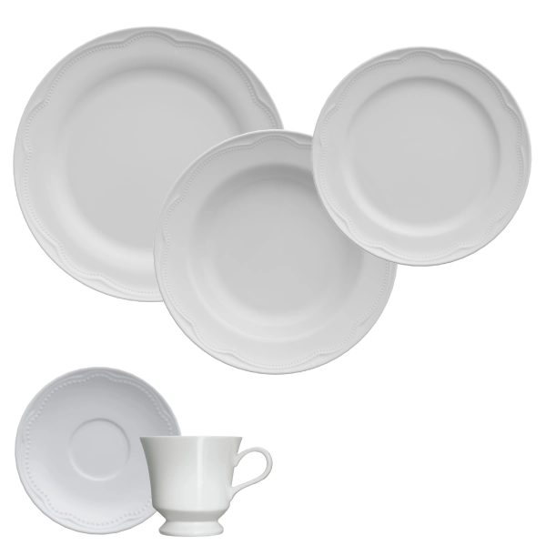 CONJ JANTAR 30PCS COTTAGE BRANCO GERMER