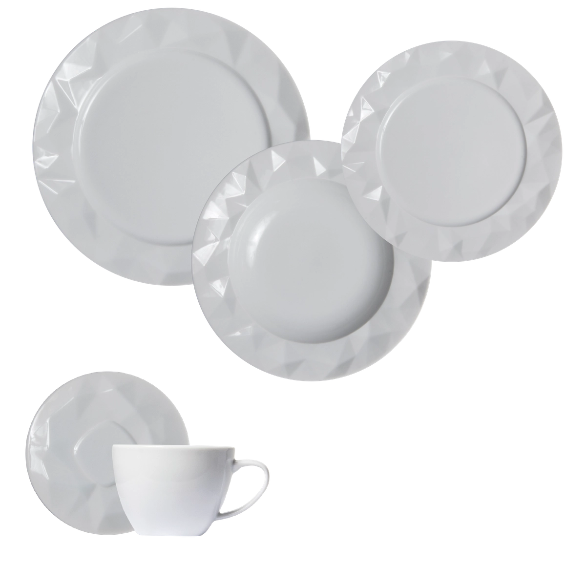 CONJ JANTAR 30PCS EDROS BRANCO GERMER