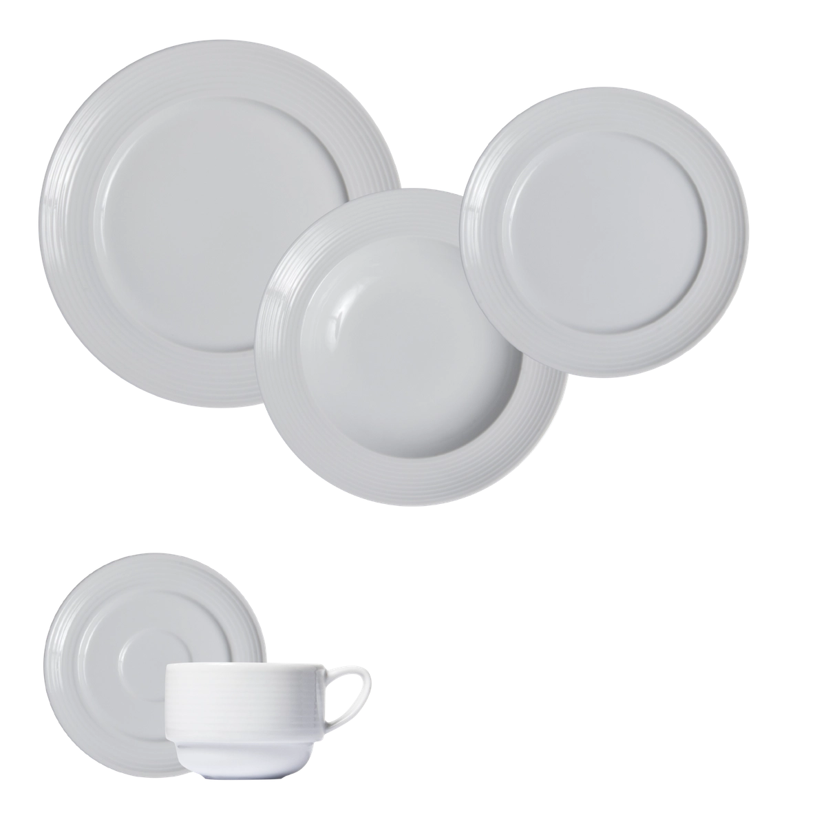 CONJ JANTAR 30PCS LAGUNA BRANCO GERMER