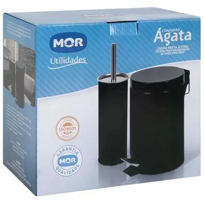 CONJ LIXEIRA/ESCOVA SANITARIA 8335 AGATA 3LTS MOR