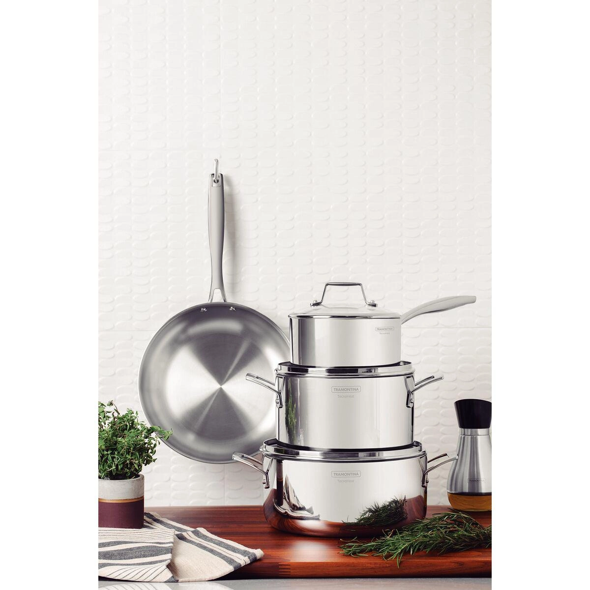 CONJ PANELAS 65140/004 GRANO 4PCS INOX TP VIDRO TRAMONTINA