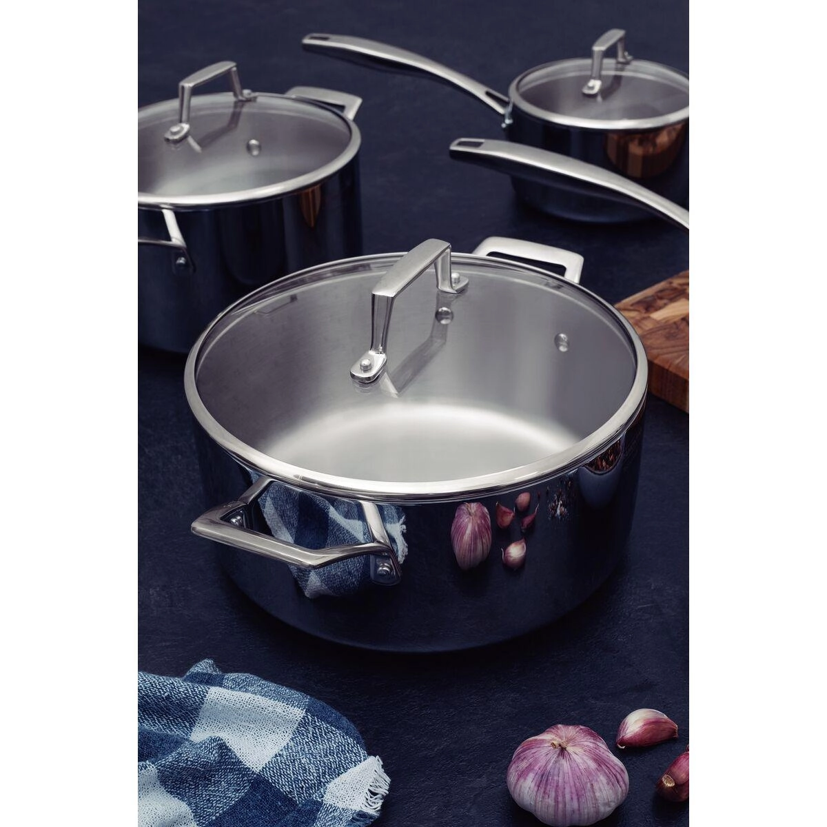 CONJ PANELAS 65140/004 GRANO 4PCS INOX TP VIDRO TRAMONTINA