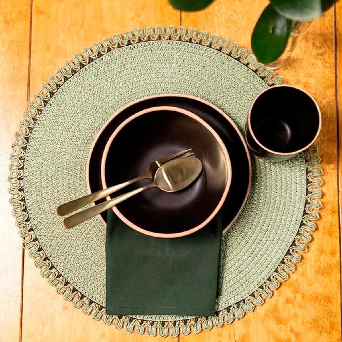 Conjunto com 4 guardanapos Floresta 45x45 cm - Copa e Cia