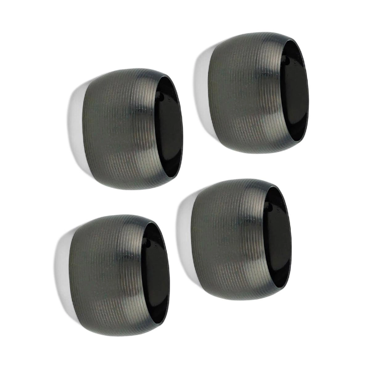 Conjunto de 4 Argolas para Guardanapos Circle 4,5 cm Metal Lyor Design - Preto