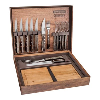 Conjunto para Churrasco 15 Peças Polywood Inox Tramontina 