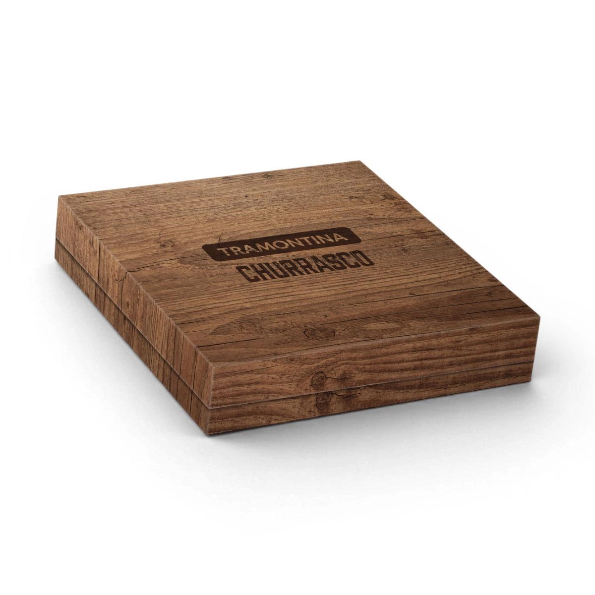 Conjunto para churrasco polywood 15 peças em inox com cabos de madeira - Tramontina
