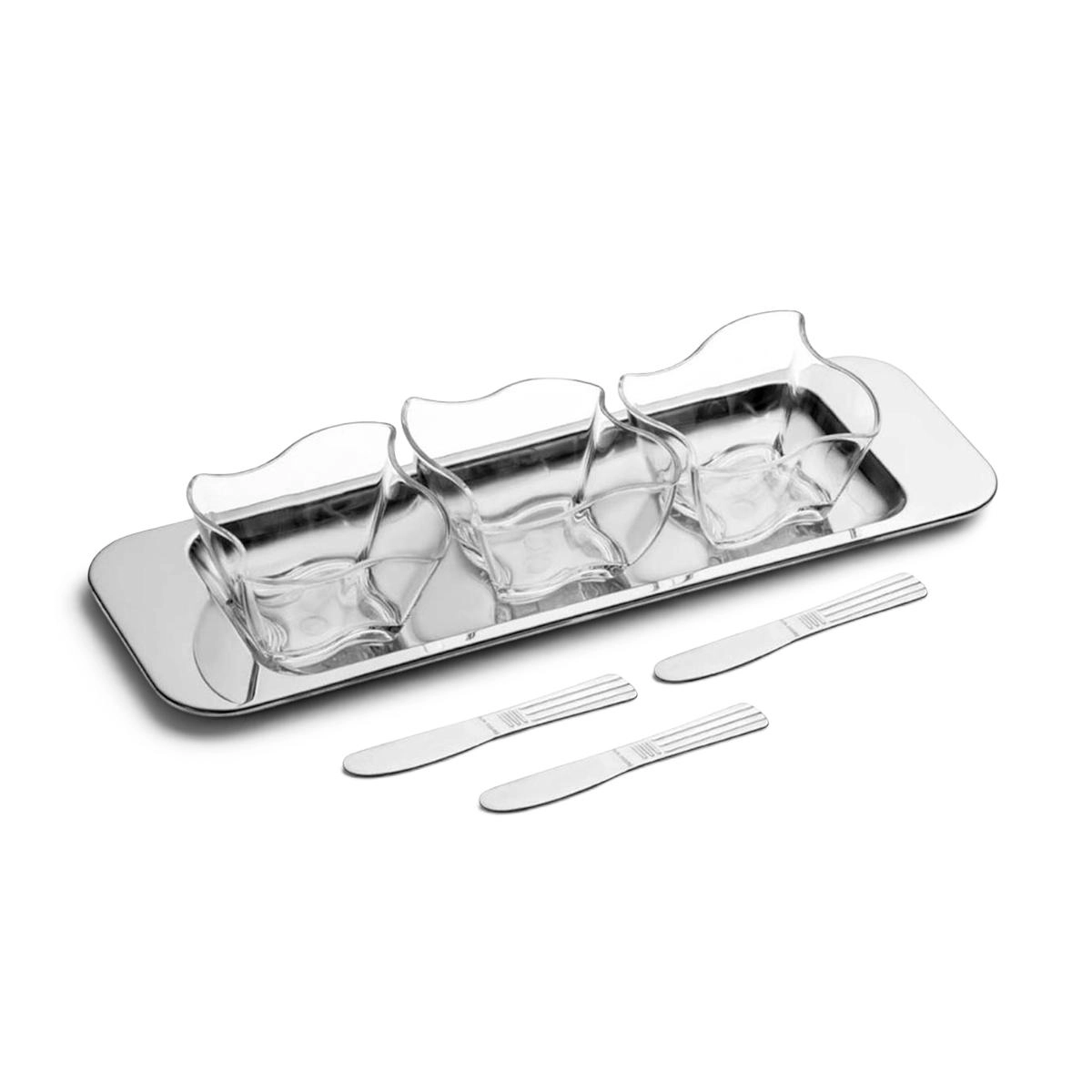 Conjunto petisqueira Vision em inox com 7 peças - Forma