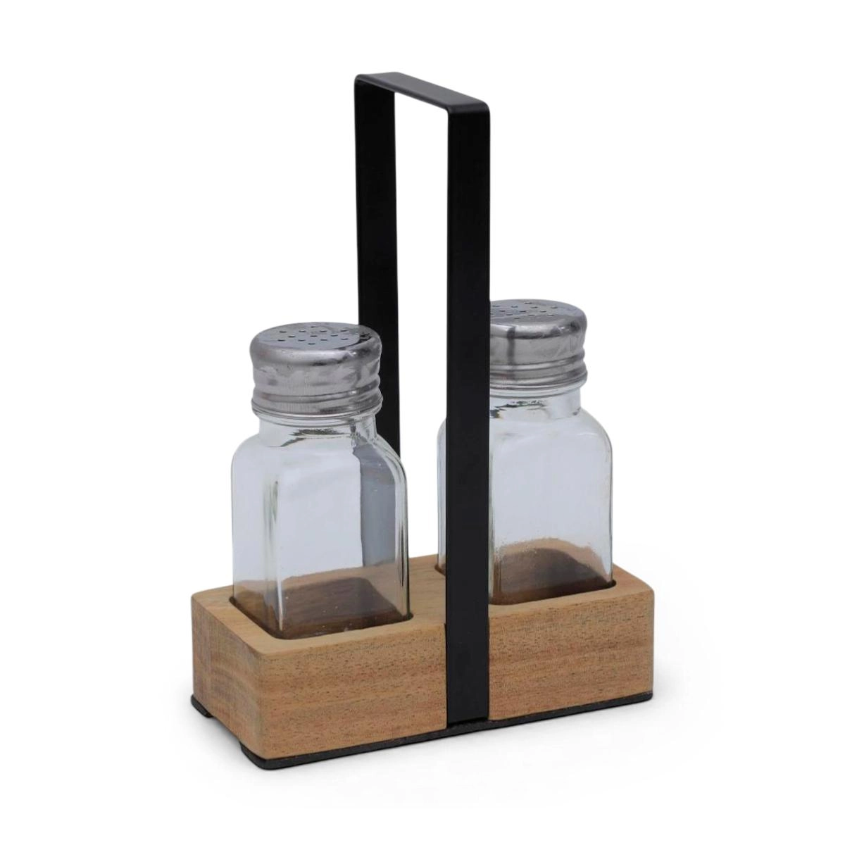 Conjunto saleiro e pimenteiro Wood de acácia com 2 peças - Mimo style