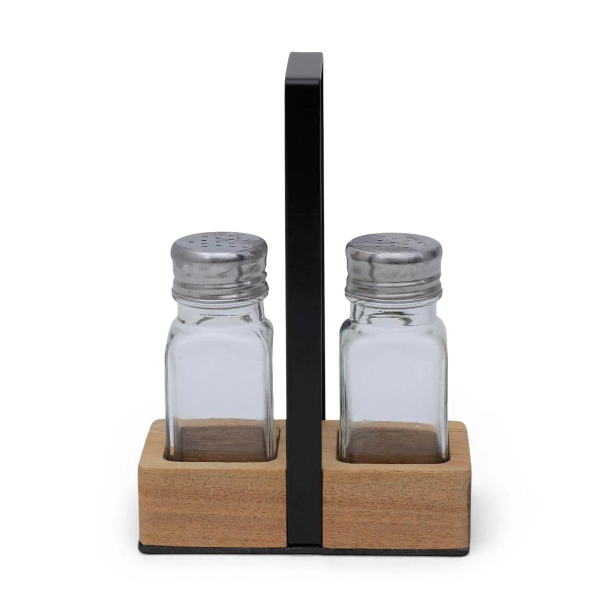 Conjunto saleiro e pimenteiro Wood de acácia com 2 peças - Mimo style