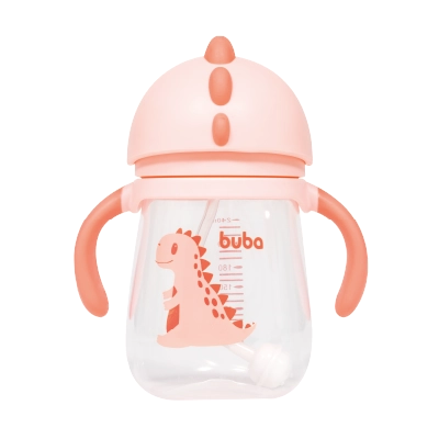 Copo Dino Com Alca 240ml Buba- Rosa