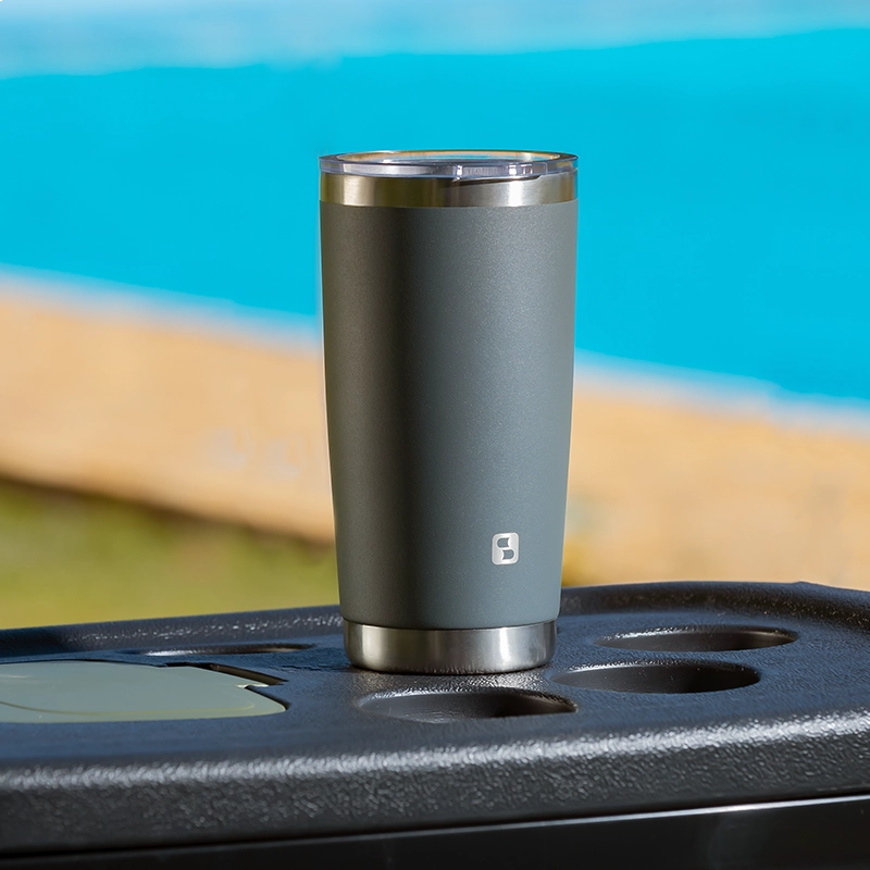 COPO TERMICO 0188 EVEREST 500ML CINZA C/ TAMPA SOPRANO