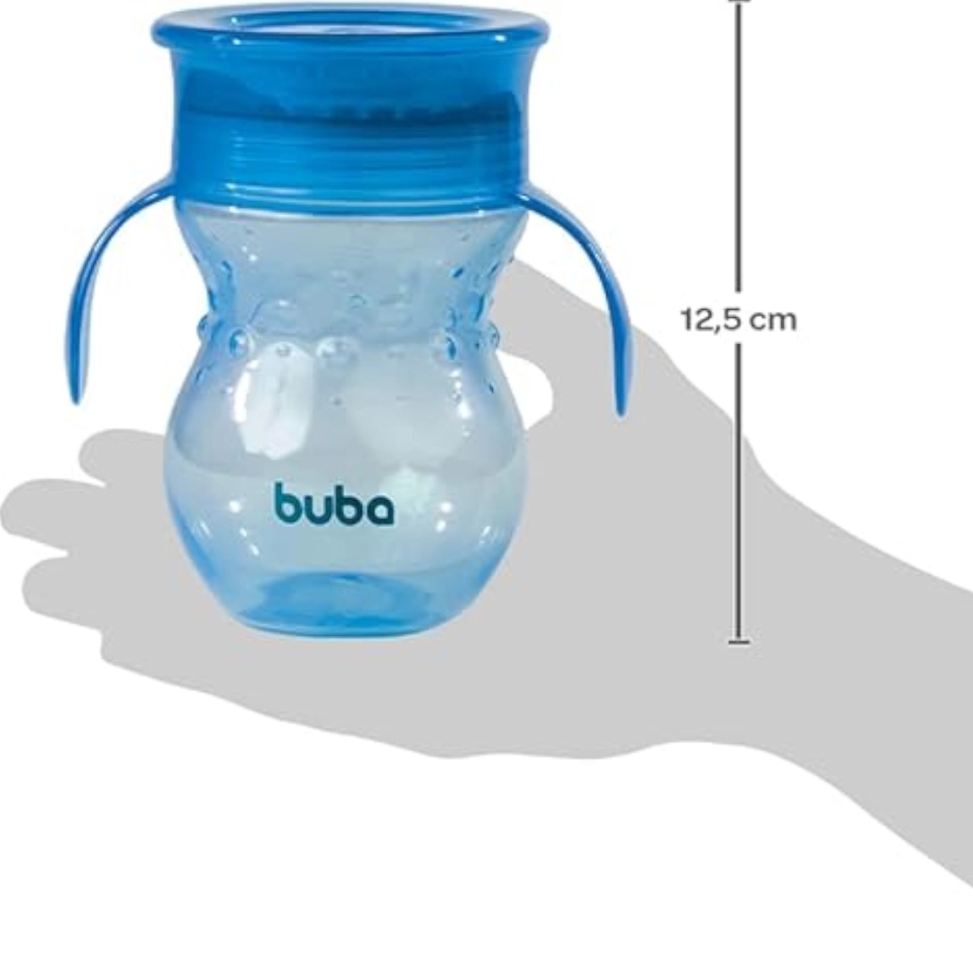 Copo Treinamento 360 Com Alca 250ml Buba- Azul