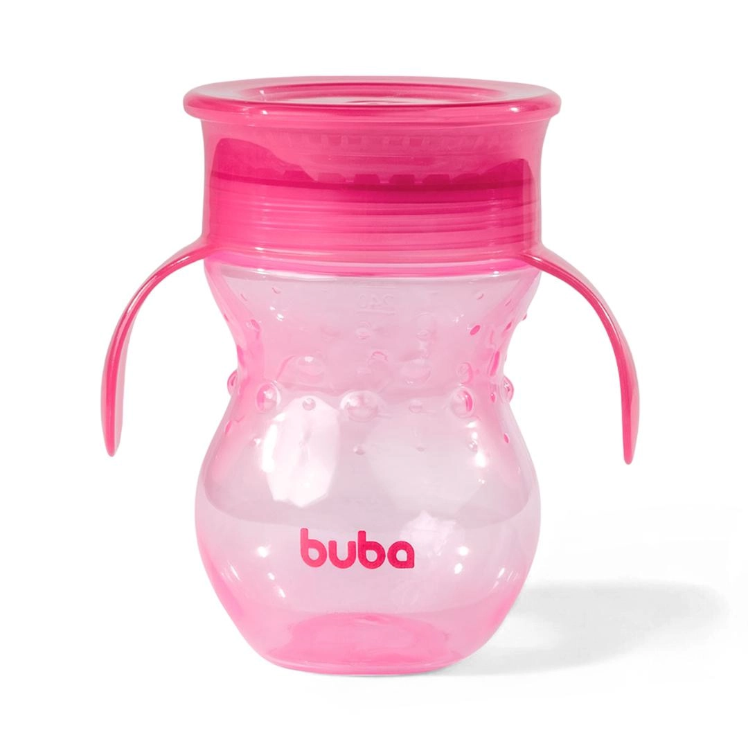 Copo Treinamento 360 Com Alca 250ml Buba- Rosa