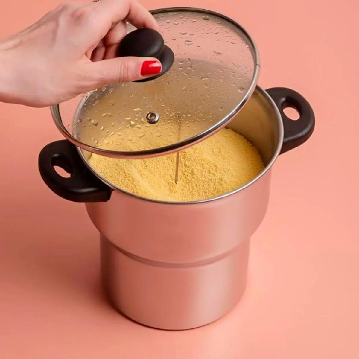 Cuscuzeiro em inox com alça de baquelite 3 L - Forma