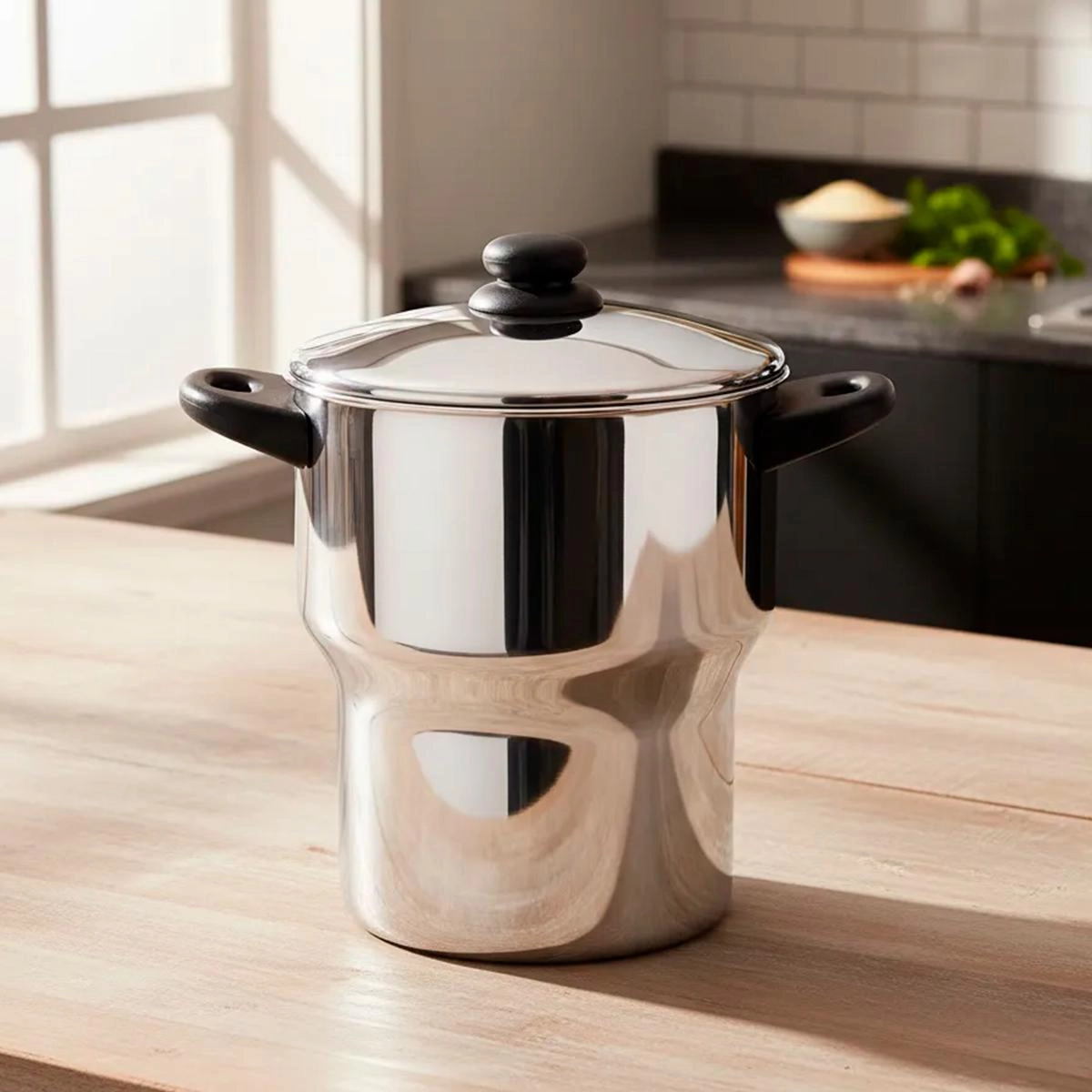Cuscuzeiro em inox com alça de baquelite 3 L - Forma