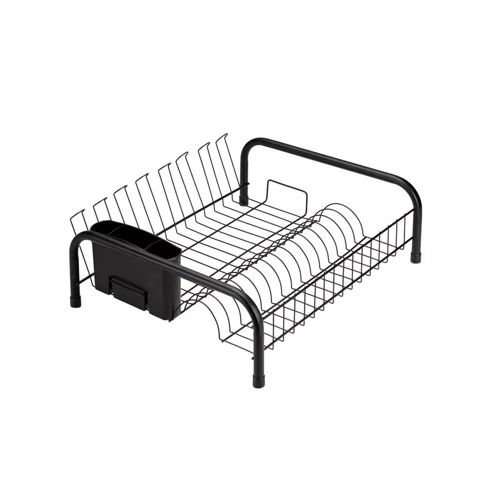 Escorredor de louça New Cama Black com porta talheres e copos - Arthi