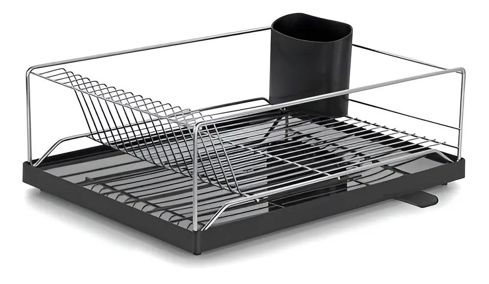 Escorredor de louças Dry com bandeja preto - Forma