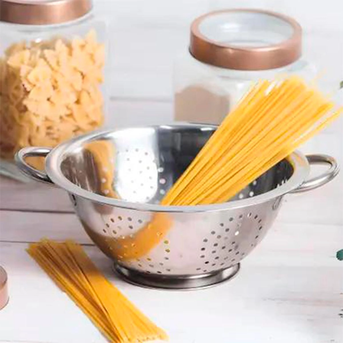 Escorredor de massa em inox 24 cm - Wellmix