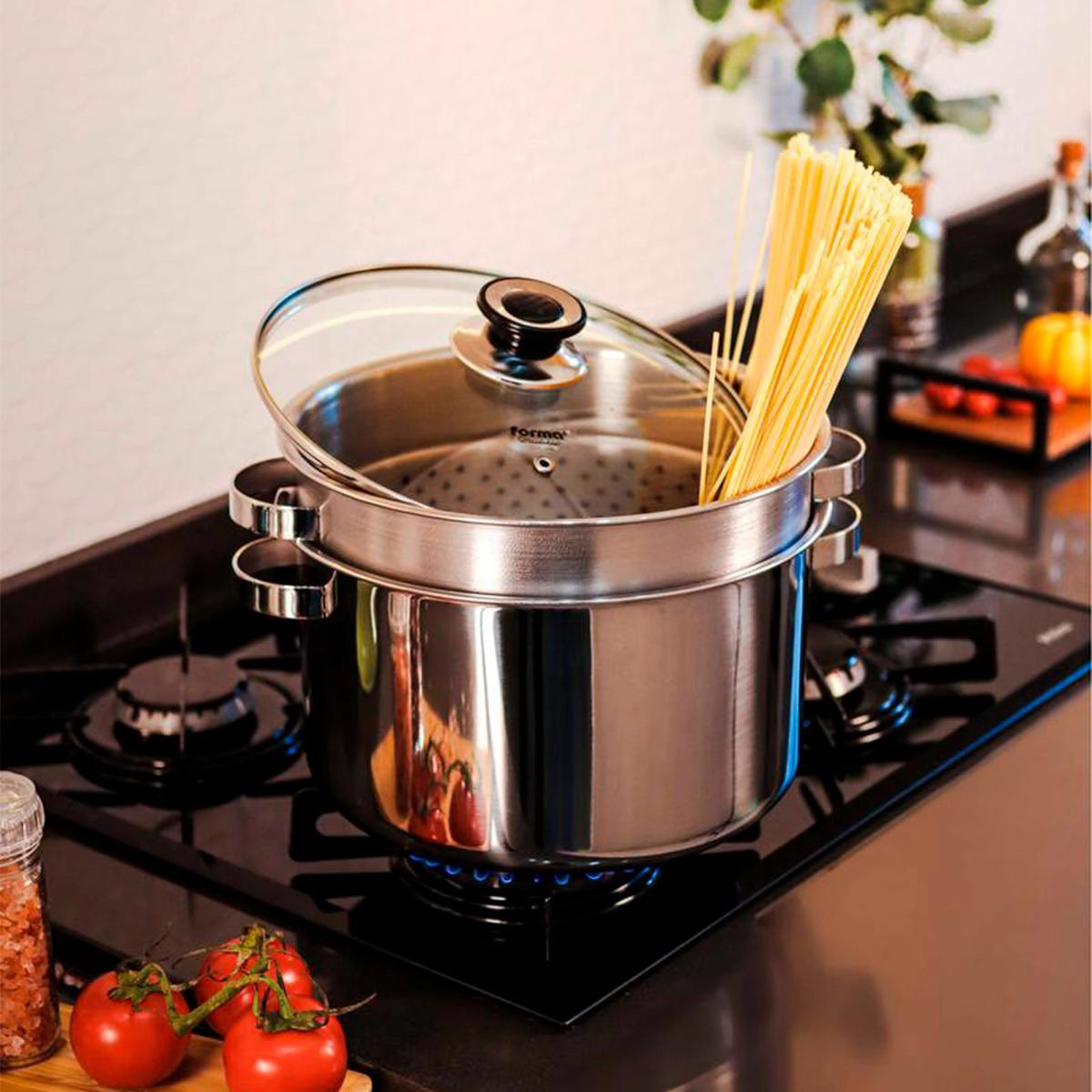 Espagueteira em inox 6,8 L - Forma
