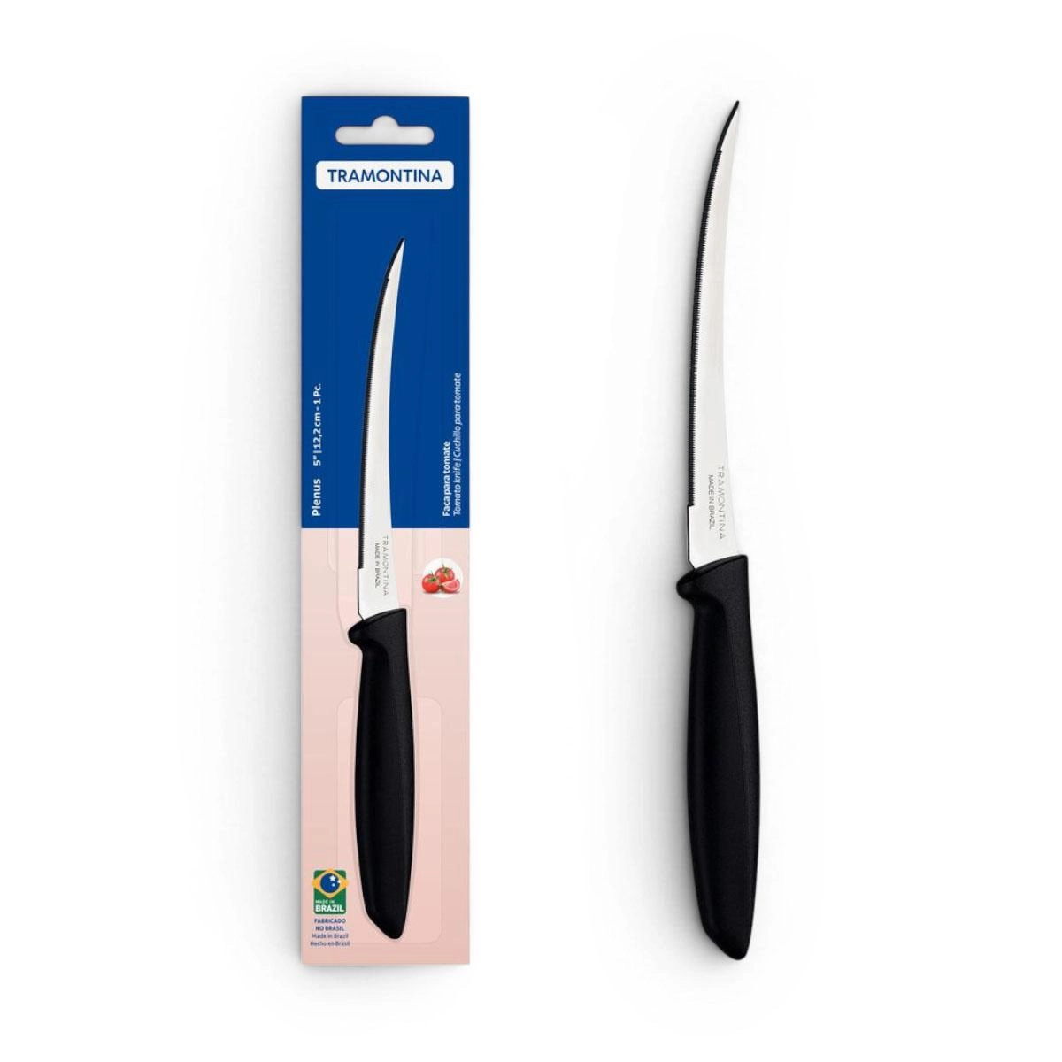 Faca Tomate 23428/105 3 Plenus Preto Tramontina