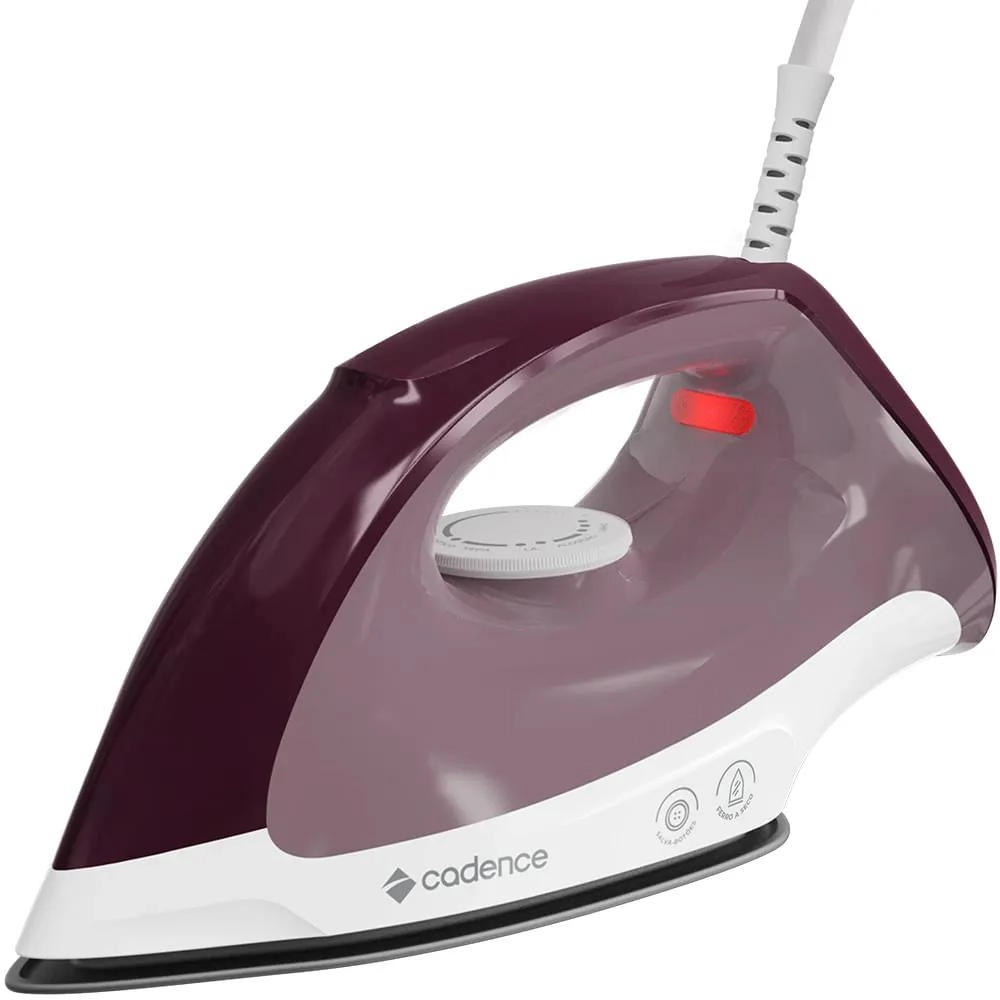 Ferro de passar a seco roxo 220 V - Cadence