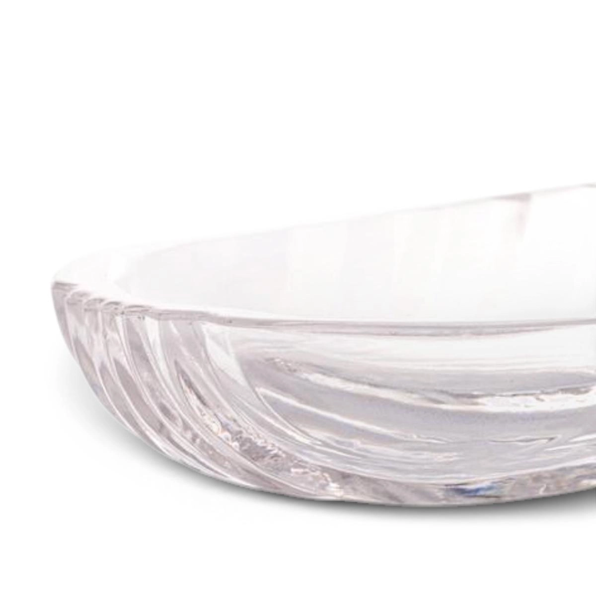 Folha Decorativa Leaf Cristal Chumbo 39,5x14cm Lyor Design