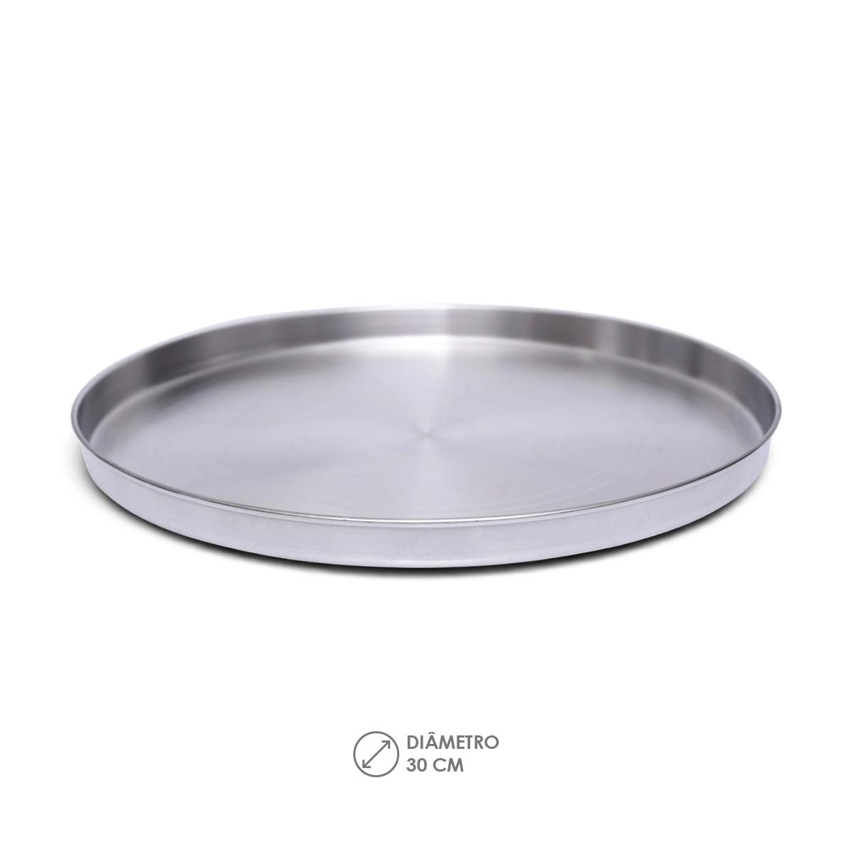 Forma para pizza em alumínio 30 cm - Alumínio Docesar