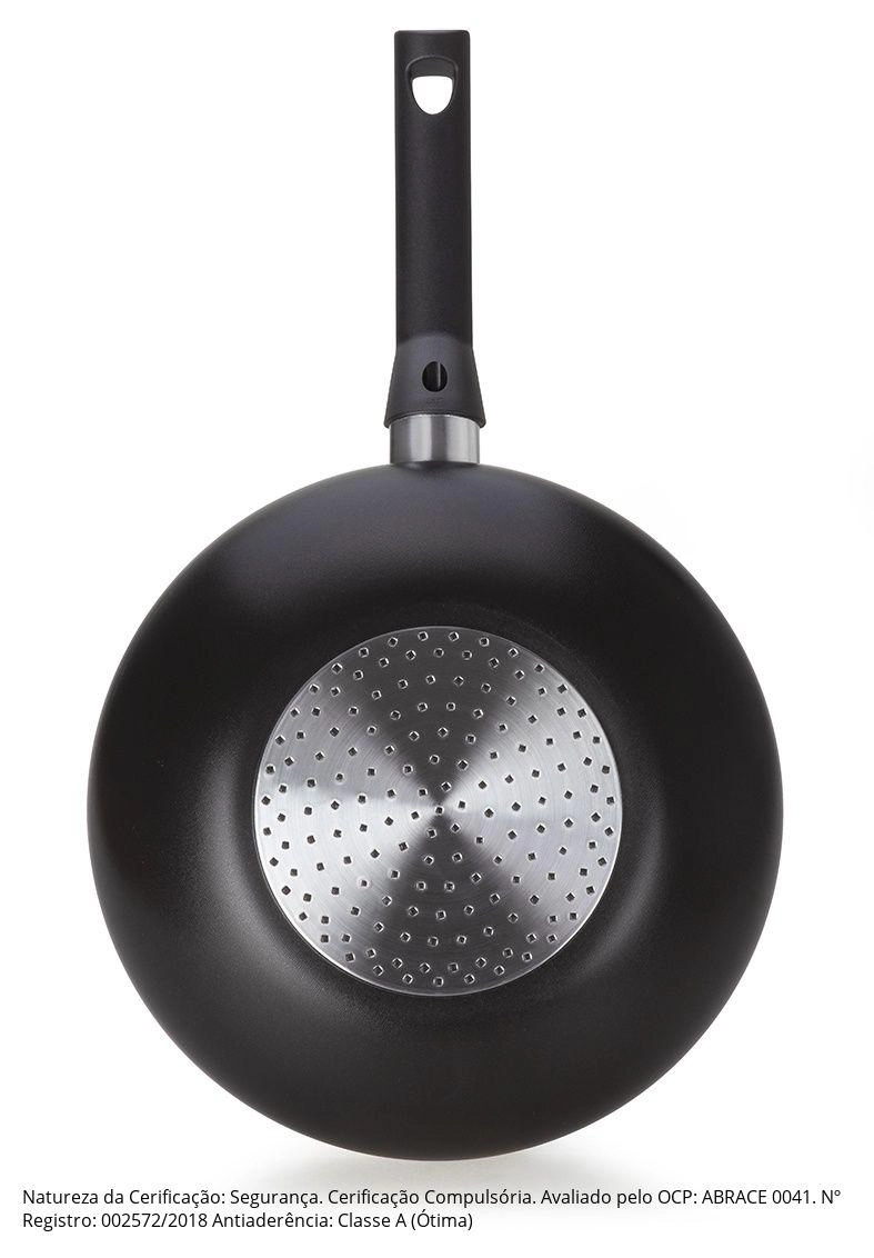 Frigideira 28 Wok Indução C/ Tampa Multiflon