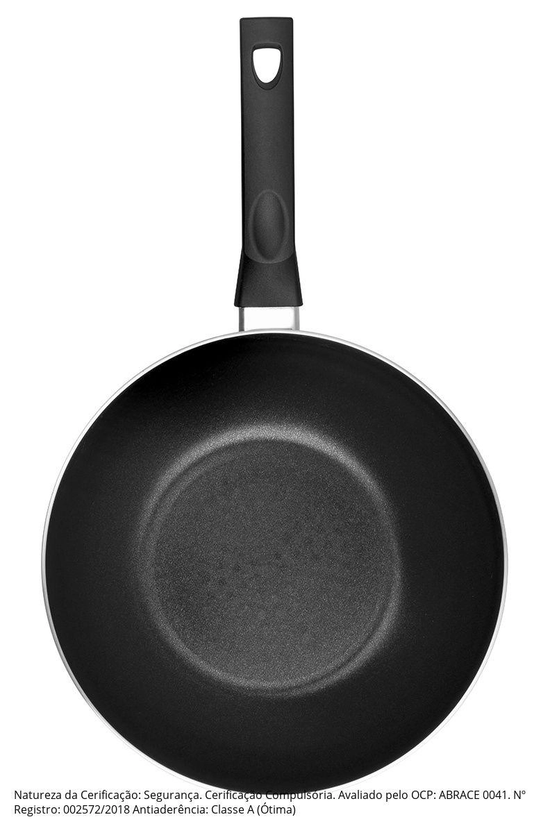 Frigideira 28 Wok Indução C/ Tampa Multiflon