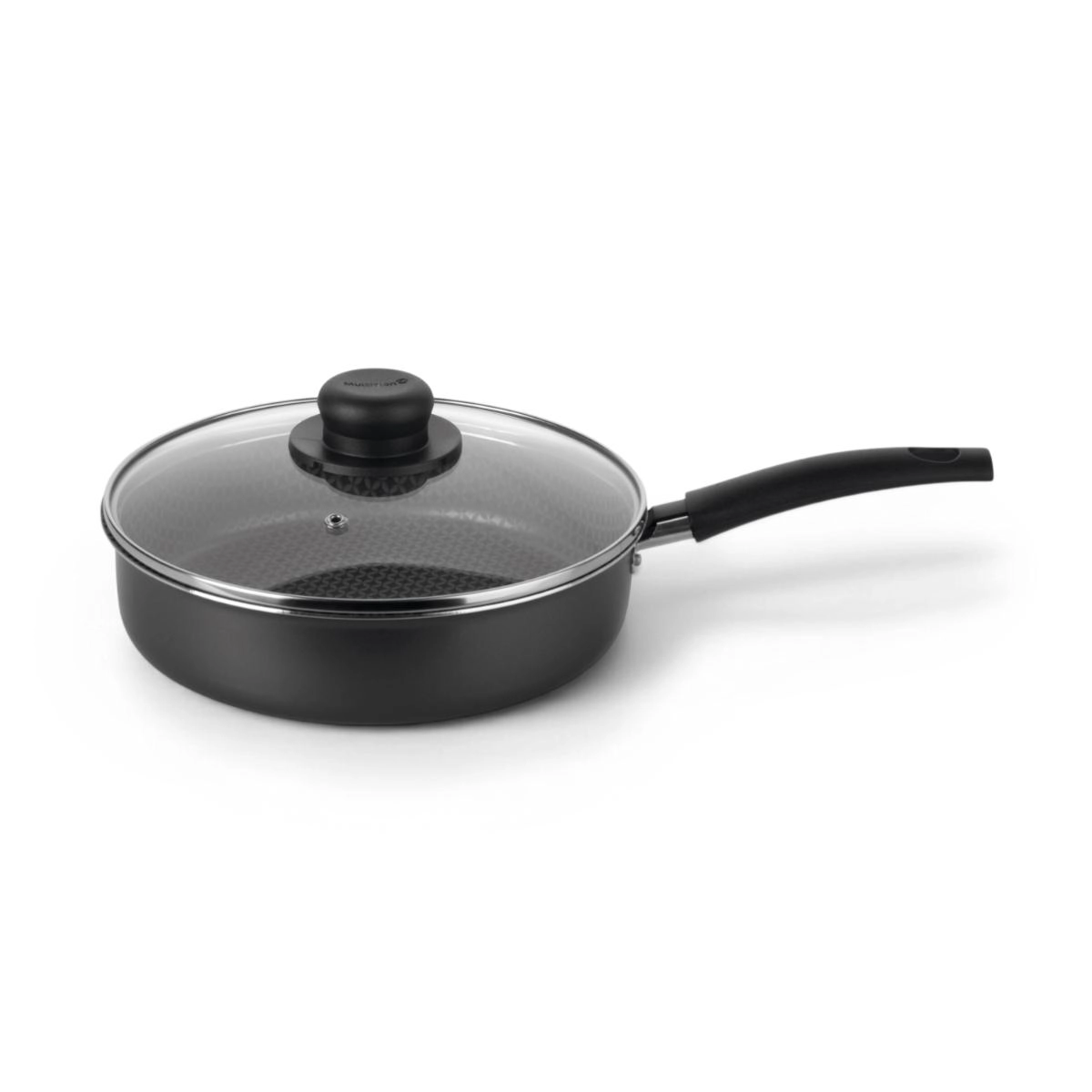 Frigideira Alta Gourmet 24 cm 2,3 Litros com Tampa de Vidro Multiflon 