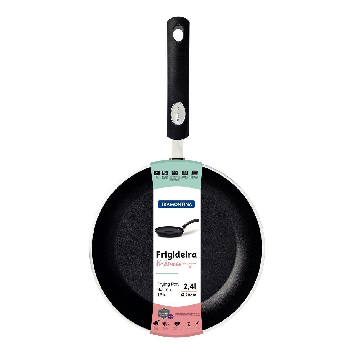 Frigideira Monaco 28cm 2,4lts Fundo Inducao Tramontina- Preto