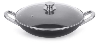 Frigideira Wok 34 cm com Tampa Multiflon 