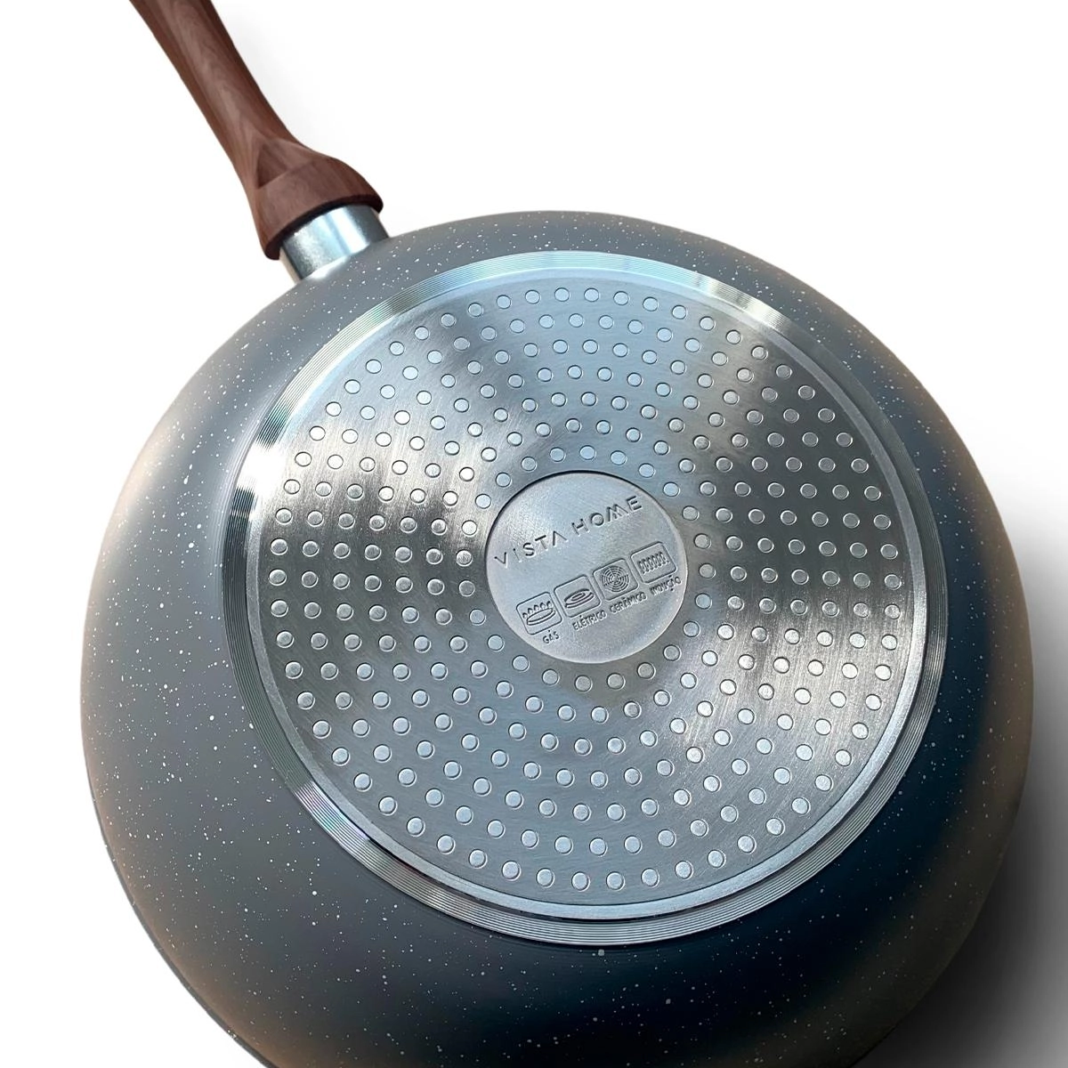 Frigideira wok de indução com tampa de vidro Verona cinza 4,3 L - Vista Home