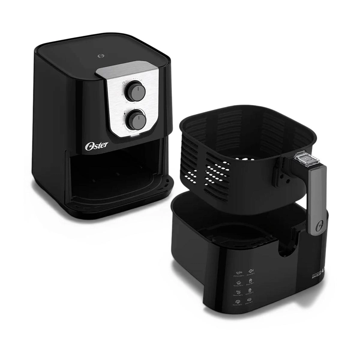 Fritadeira sem óleo 1500 W 220 V preta - Oster