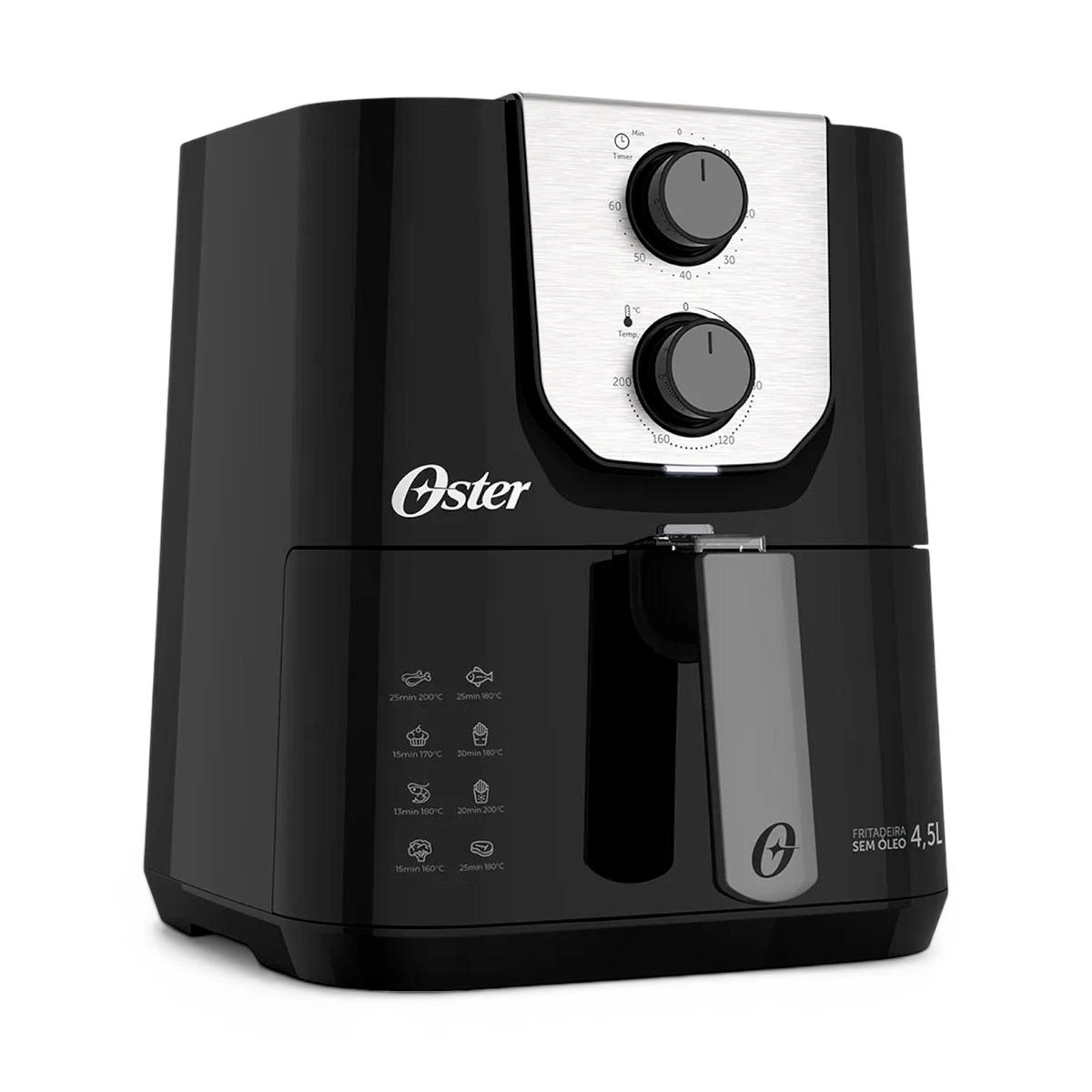 Fritadeira sem óleo 1500 W 220 V preta - Oster