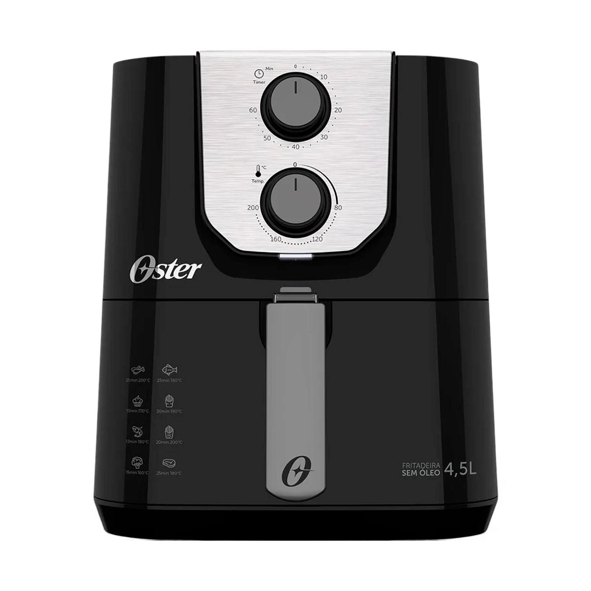 Fritadeira sem óleo 1500 W 220 V preta - Oster