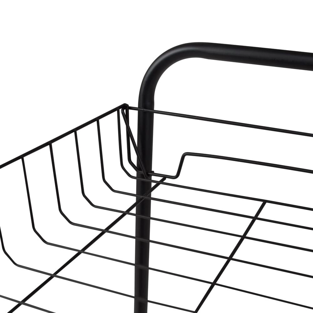 Fruteira 4 Andares com Rodas Mor - Preto