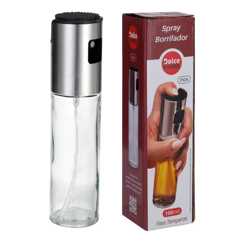 GALHETEIRO SPRAY D1536 100ML VIDRO/INOX DOLCE HOME